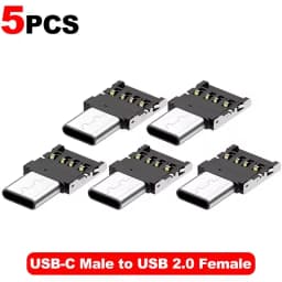 1-20Pcs USB-C Male to USB 2.0 Female Data Connector Mini USB C OTG Connector Adapter Type C To USB Adapte for Macbook Samsung
