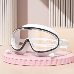 Swimming Goggles Big Frame Swimming Goggles Big Frame HD Wide View Anti-Fog UV Protection Swimming Goggles for Adults No Leaking