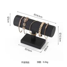 High Grade Black Leather Watch Display Rack Bracelet Earrings Display Plate Pearl Jade Rack Counter Jewelry Exhibition Props