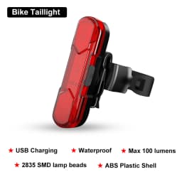 Bicycle Tail Light Bike Rear Light USB Rechargeable Waterproof Night Riding Safety Warning Taillight MTB Cycling Accessories 