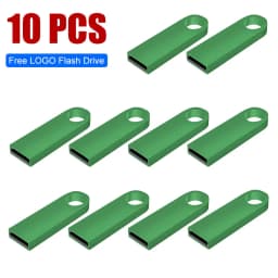 10/50/100 Pcs Free Custom Logo Metal USB Flash Drive 64GB 32GB 8GB 4GB Memory Flash USB Stick Pen Drive 128MB 512MB PenDrive 2.0