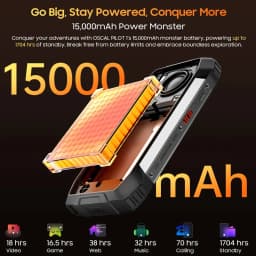 NEW Blackview OSCAL PILOT 1 Rugged Smartphone Android 14 6GB RAM 256GB ROM 15000mAh 50MP Camera Mobile Phone FM Fingerprint NFC
