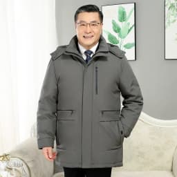 Windbreaker Men's Down Coats And Parkas Winter Jacket Man White Goose Down Jacket Puffer Jackets Padding Detachable Inner HXY196