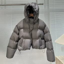 Schinteon Women White Duck Down Jacket with Hood Autumn Winter Warm Over Size Casual Short Thick Outwear 2024 New