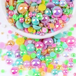 Mix Color AB Half Round ABS Beads Pearl Flatback Bead For DIY Nail Decor Jewelry Making F0104
