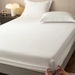 High Quality Fitted Sheet - Microfiber Soft Touch, Deep Pocket 25cm, Wrinkle Free Anti-Slip, Solid Color Twin/Full/Queen/King