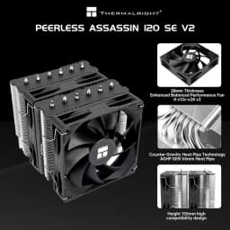 Thermalright Peerless Assassin 120 SE V2 Computer Case Air Cooling Radiator, Support LGA1851/1700/AM5/AM4 with 120x120x28mm Fan