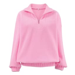 Loose Fit Pullover Hoodie Mid Long Length Commuter Style with Regular Sleeve Long Sleeve Notched Lapel Zipper Women Sweatshirt