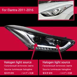 AKD Head Lamp for Hyundai Elantra LED Headlight 2011-2016 Headlights Elantra DRL Turn Signal High Beam Angel Eye Projector Lens