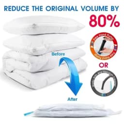 Vacuum Bag for Clothes, Air Vacuum Bag with Pump, Travel Essentials, Space Saver Bags for Comforters Blankets Storage Organizer