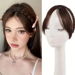 Stylish Retro Braided Wig Headband for Women Multifunctional Cute Hair Band Beauty Accessories Gift