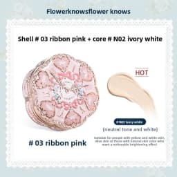 Flower Knows Makeup Base Garden Air Cushion Foundation CC Cream Skin Friendly Concealer Makeup Moisturizing Natural Coverage