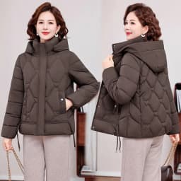 Winter Warm Thick Hooded Puffer Coat for Women L-4XL Windproof Russian Cold Weather Snow Jacket Middle Aged Mom Outerwear Cozy