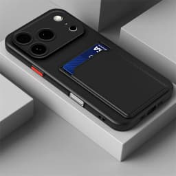 Soft Silicone Slot Wallet Card Holder Back Case For iPhone 18 Pro Max 18 Pro 17 Air 11 12 13 14 15 16 Plus Mini Shockproof Cover