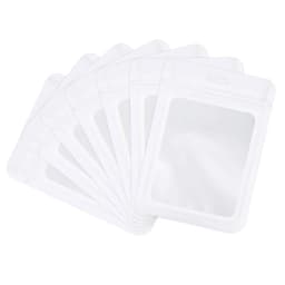50pcs Colorful Foil Zip Lock Bags With Transparent Window Reusable Hanging Bags For Jewelry Display And Packaging