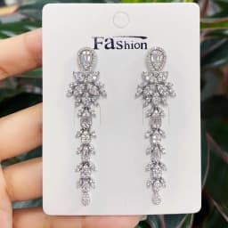 GODKI 2026 Luxury Trendy Link Chain Long Drop Earrings Cubic Zircon Earrings For Women Drop Earrings Brincos Fashion Jewelry