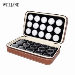 Transparent Gemstone Gem Jar Display Box Loose Diamond Jewelry Storage Carrying Case Nail Gem Stones Holder Organizer Container