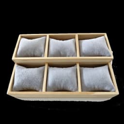 Solid Wood Three-Tiered Tray Bracelet Watch Necklace Pearl Bracelet Pillow Tray Jewelry Storage Rack