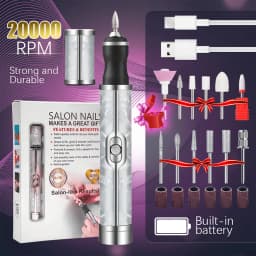 Electric Nail File Set Nails 4 Speeds Cordless Acrylic Nail Tool Thick Nails Edge Shaping Polishing Grinding Nursing Dead Skin