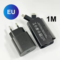 For Samsung Charger 25W Type C Fast Charge Charger 1M 1.5M 2M Cable for Galaxy S26 S25 S24 S23 S22 S21 Z Flip 8 A56 A36 A17 A35