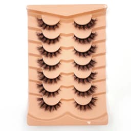 New 7 Pairs of Thick, 3D Simulation Mink Fur Fake Eyelashes Short, Dramatic Fake Eyelashes Wholesale Full Line Fake Eyelash Make