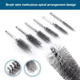 6Pcs Stainless Steel Wire Brush,Drilling Cleaning Brush Set, 1/4 Inch Hexagonal Handle, Grinding Polishing Rust Removal Tools