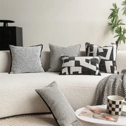 Boho Cushion Cover Black and White Geometry Pillow Covers Decorative Cotton Polyester Pillow Case Sofa Living Room Home Decor