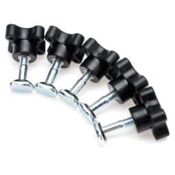 5pcs T-Track Knob Kit with 7 Star Threaded for Woodworking Jigs and Fixtures