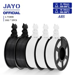 JAYO ABS Filament 5Rolls ABS 3D Filament 1.75mm 1KG 3D Printer Filament For FDM 3D Printers & 3D Pen Highly Resistant Durable
