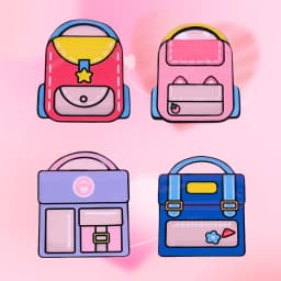 iYOE 10pcs 18*21cm Plastic Dopamine Handheld Self-Sealing Bags Hand-Painted Gift Packaging for Holidays Birthdays Playful Design