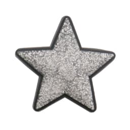 1-12Pcs PVC Flash Powder Star Numbers Shoe Charms Buckle Clog Silver Series Slipper Decoration Fit DIY Cool Backpack
