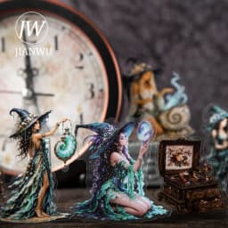 JIANWU Vintage Witch Character Landscape Material Collage Scrapbooking PET Sticker Creative DIY Journal Stationery