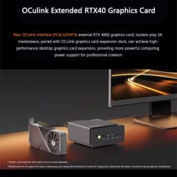 GMK K12 New Mini PC，AMD Ryzen R7 H255 8-Core, GTX 1650 & Radeon 780M, 64GB 1TB, USB4.0 Oculink, Dual 2.5G, WiFi 6E, 3 Drive Bays