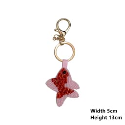 Cute Conch/Starfish/Crab/Seashell Appliques Embroidered Beaded Decals Keychains DIY Bags Charms Ocean-theme Hanging Ornament