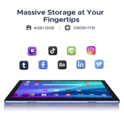 DOOGEE U10 Tablet 10.1" HD Display Android 16 16GB RAM 128GB ROM 5060mAh Large Battery Widevine L1 WiFi6 8MP+5MP Pad PC