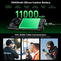 DOOGEE 5G V50 Flagship Rugged Smartphone, Dimensity 8300, 16GB+512GB, RGB Light, 200MP+20MP Night Vision+8MP Telephoto +8MP Wide Lens, Bluetooth Intercom, AI Features, 6.78" FHD 120Hz 550nit Screen, 66W, 11000mAh Silicon Carbon Battery, NFC, WiFi6E