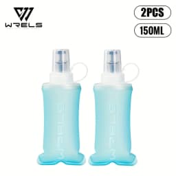 WRELS Soft Flask Folding Collapsible Water Bottle TPU BPA Free Outdoor Sport Running Cycling Hydration Portable Water Bottle