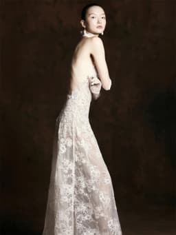 Tokyo Customized White Halter Necklink Wedding Dress Detachable Sleeves Backless Bridal Gown Elegant Lace A-Line Wedding Gown