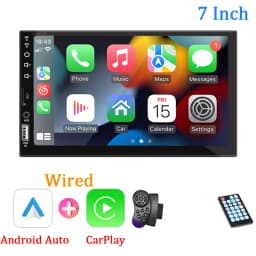 7“ Car Radio 1 Din Carplay Android Auto Multimedia Player HD Touch Screen FM AUX Input Bluetooth MirrorLink Universal Autoradio