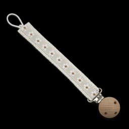 Heart Daisy Printed Flower Print Dummy Nipple Holder Lace Floral Anti-drop Wooden Baby Pacifier Chain PP Colorful