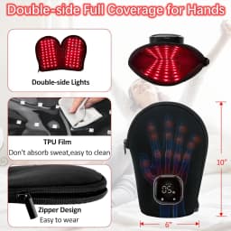 660nm 850nm Mul-tifunctional Massage Red Light Therapy Hand Gloves for Hand Pain Release
