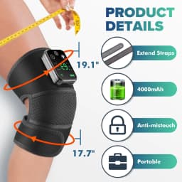 3 in 1 Cordless Thermal Knee Pad Knee Shoulder Massager Vibration Leg Arm Joint Brace Muscle Relax Joint Brace Muscle Relaxation