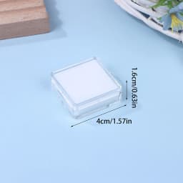 Transparent Diamond Jewelry Display Box With Foam Pad Bare Stone Gem Storage Container Case Glass Beads Organizer Packaging Box