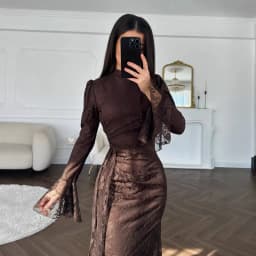 Women Lace Fitted Dresses Solid Evening Dress H Line Ankle Lenth Bell Sleeve Waist Cinch Slim Fit Party Sexy Elegant 2026 Summer