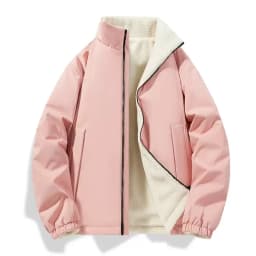 Winter new fashion solid color fleece-lined thickened warm windproof cotton jacket men's casual loose sports plus size coat