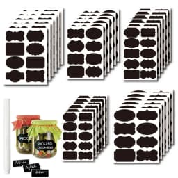 20-75pcs Waterproof Chalkboard Labels Spice Organizer Label for Household Kitchen Jars Blackboard Stickers With White Pen