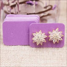 100PCS 3.5*2.5cm Multi Color Paper Cute Stud Earring HangTag Card Jewelry Display Packing Card