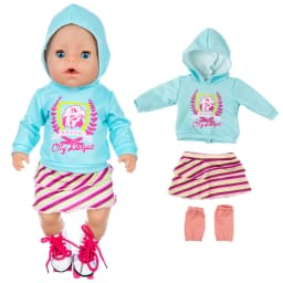 Baby Doll Clothes 43cm Brown Bear Romper for 18" AG Girl Dolls Outfits