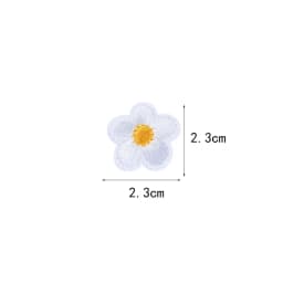 10pcs Small Flower Patches Iron On Embroidered Clothes Applique Diy Bag Hat Shoes Motif Stripes Clothes Accessories Badge