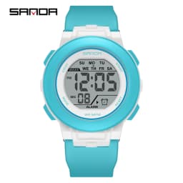 SANDA New 6383 Multifunctional Color Light Watch for High School Students' Sports, Men's and Women's Electronic Watches